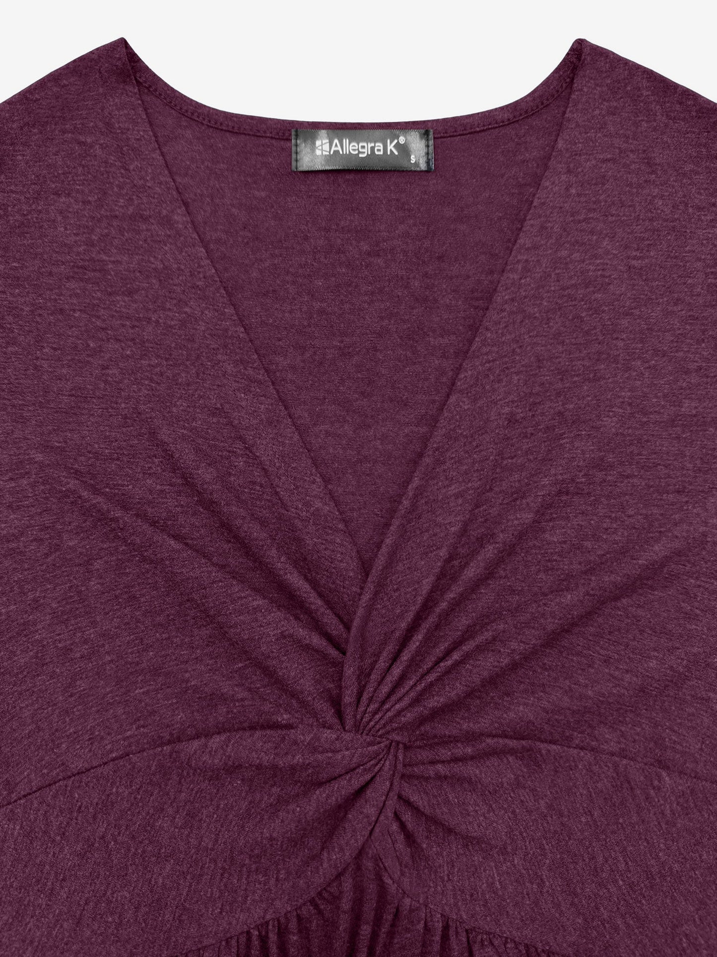 Effortless Mini Dress for Women with V Neck Twist Front Short Sleeve Flowy Style