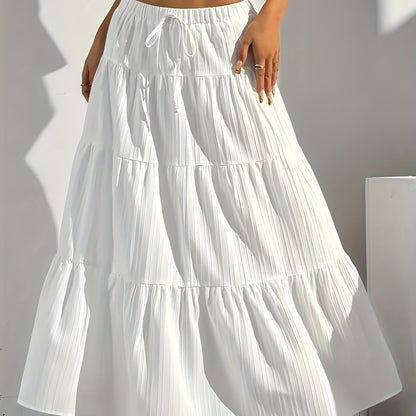 Serena | Stylish Tiered Maxi Skirt for Women with Drawstring Waist