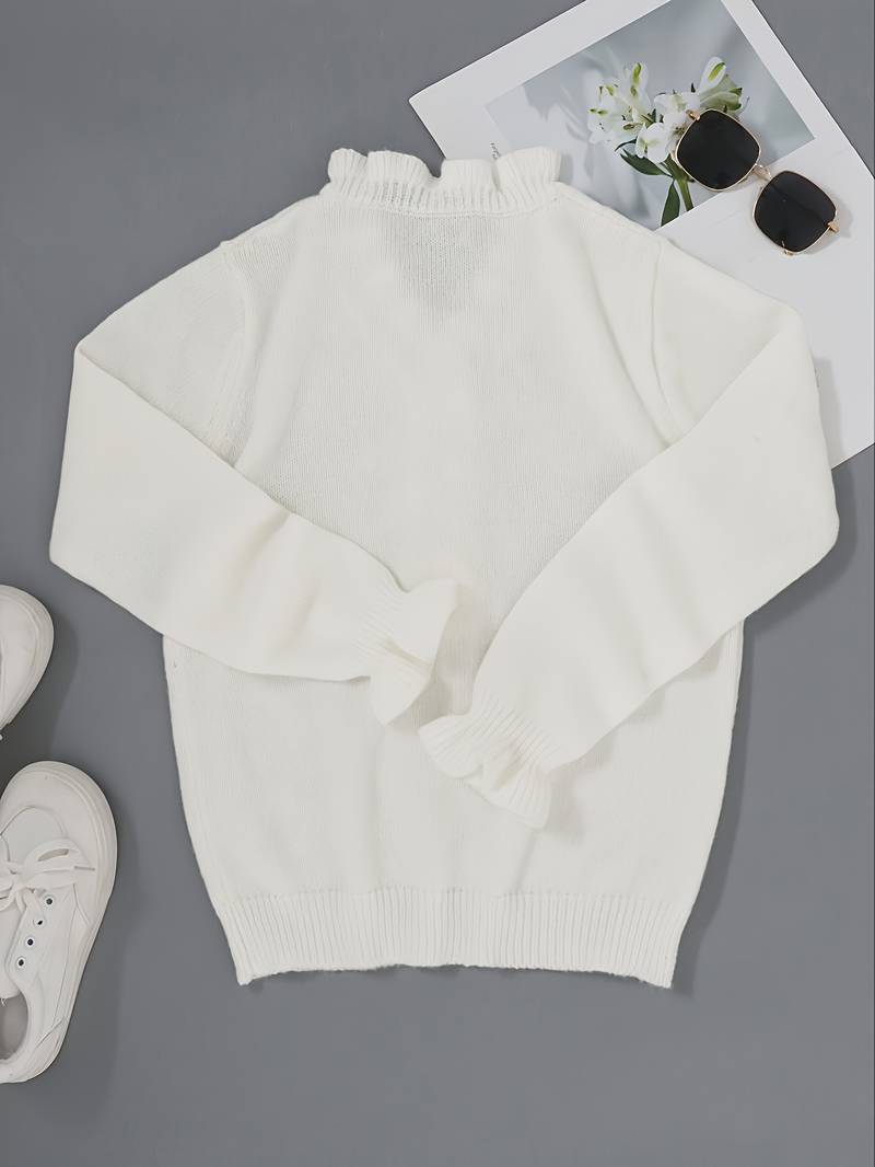 Janice | Ruffle Blouse with Decorative Buttons for Women