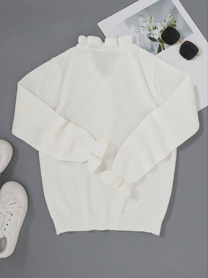 Janice | Ruffle Blouse with Decorative Buttons for Women