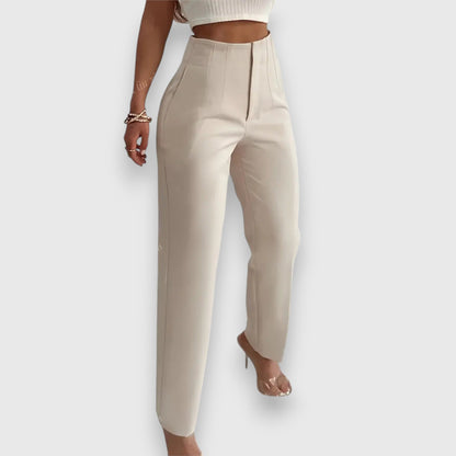 Effortless High Waisted Dress Pants for Women with Straight Leg Tailored Style