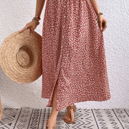 Vivian | Stylish Floral Midi Skirt for Women with Button Front Detail