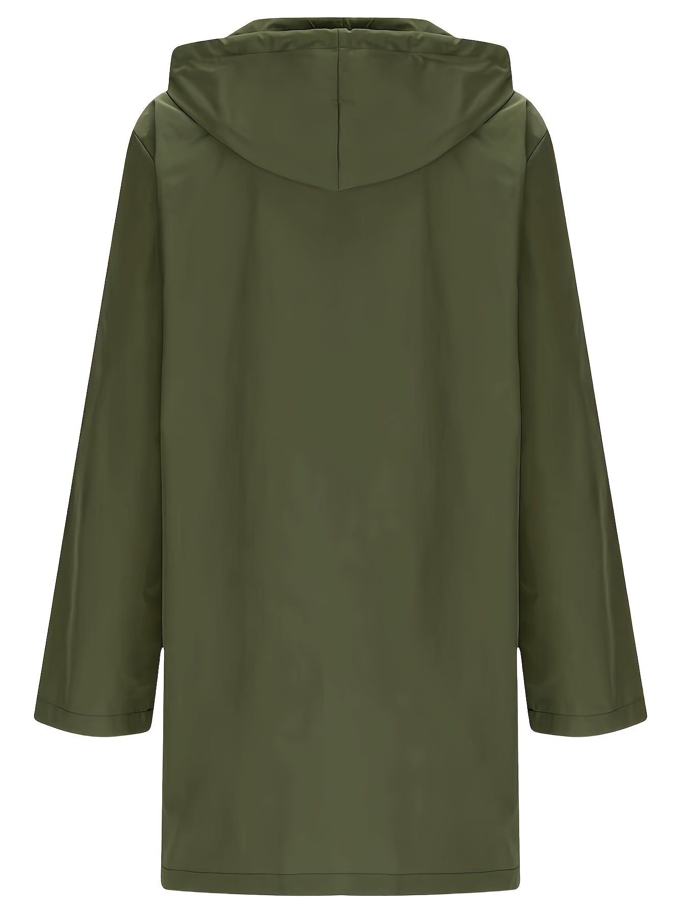 Effortless Trench Coat for Women with Hooded Button Front Longline Pocket Style