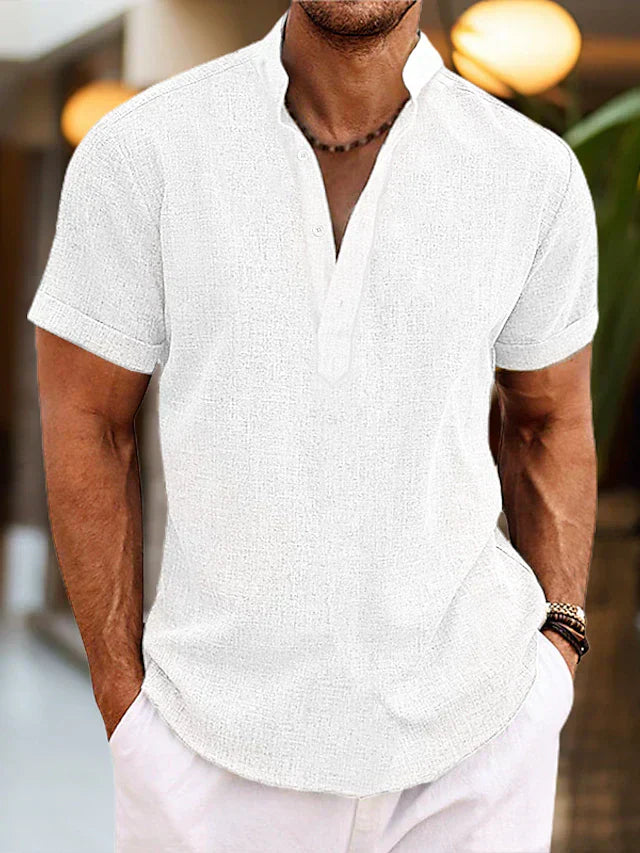 Leo | Men’s Summer Henley Short Sleeve Shirt