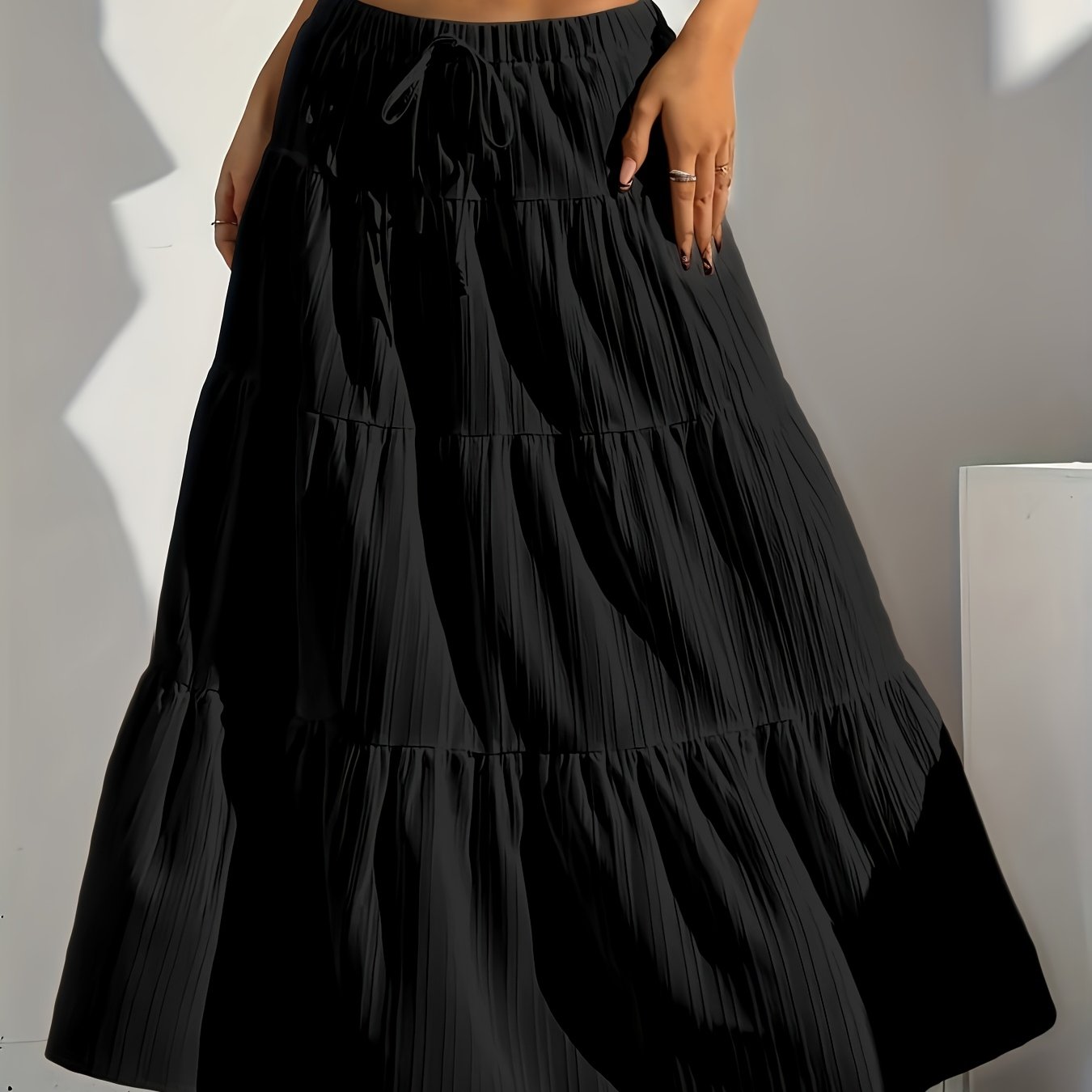 Serena | Stylish Tiered Maxi Skirt for Women with Drawstring Waist