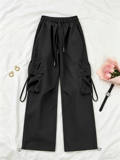 Effortless Cargo Pants for Women with Drawstring Waist Wide Leg Style