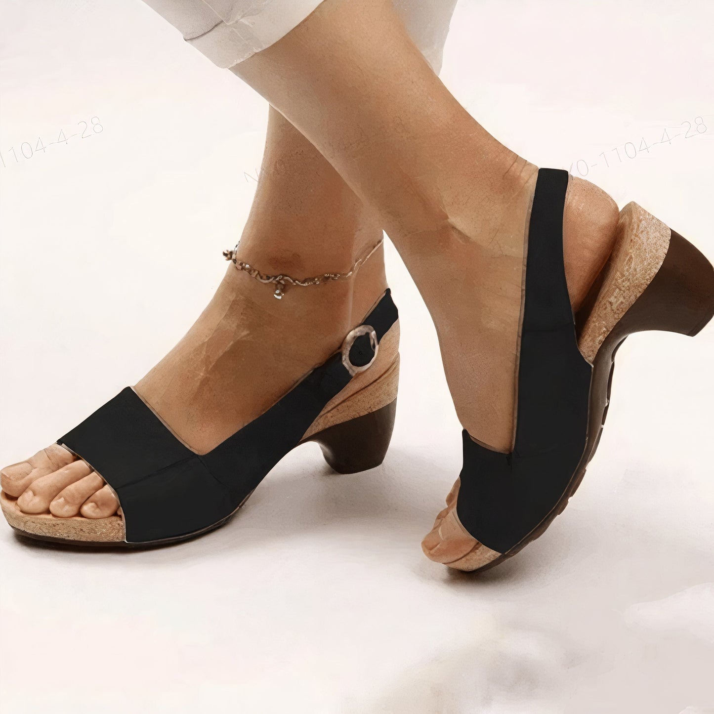 Comfortable Wedge Sandals for Women with Slingback Strap Peep Toe Casual Style