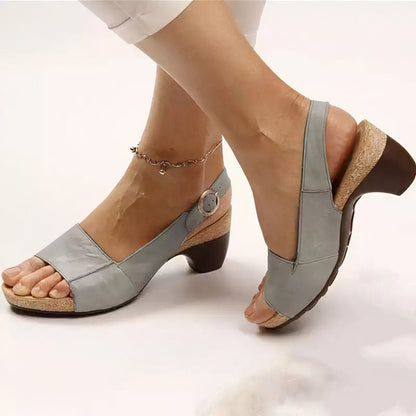 Comfortable Wedge Sandals for Women with Slingback Strap Peep Toe Casual Style