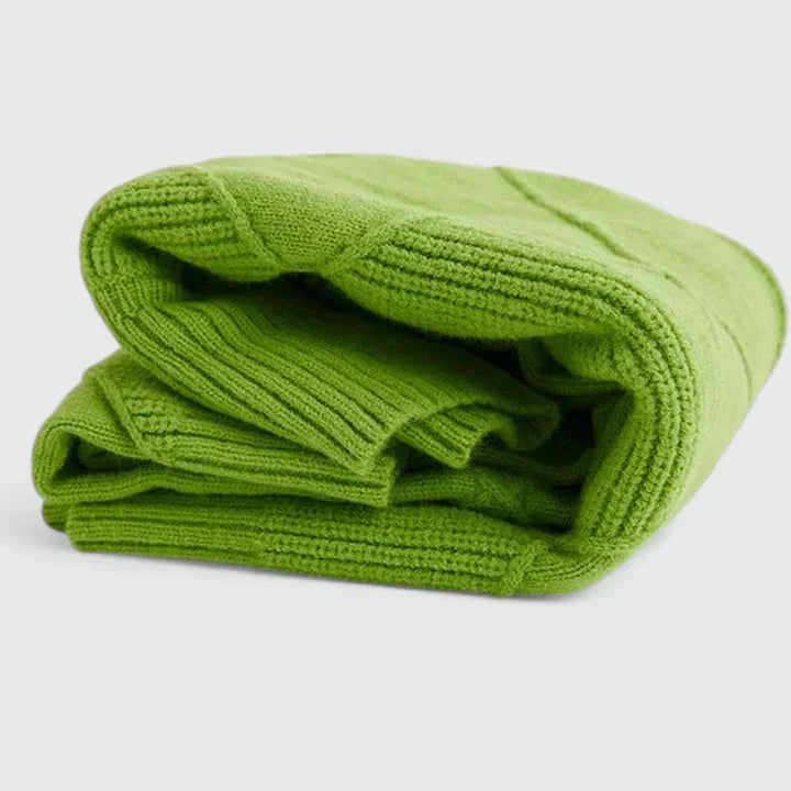 Comfortable Diamond Quilted Sweatshirt for Women with Turtleneck Long Sleeve Relaxed Oversized Knit Style