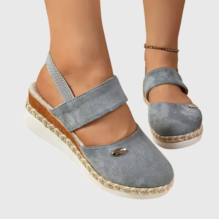 Comfortable Boho Sandals for Women with Beaded Elastic Ankle Strap