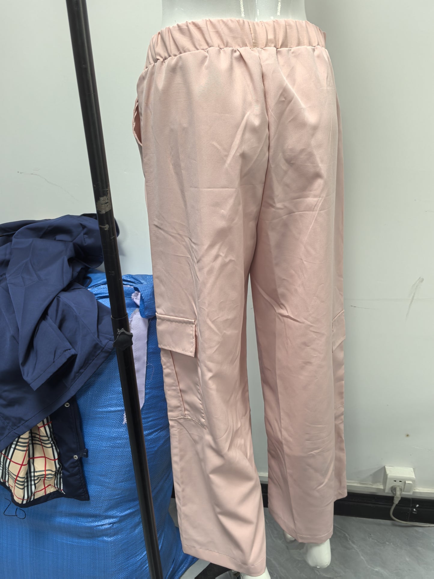 Effortless Cargo Pants for Women with High Waist Drawstring Wide Leg Relaxed Style