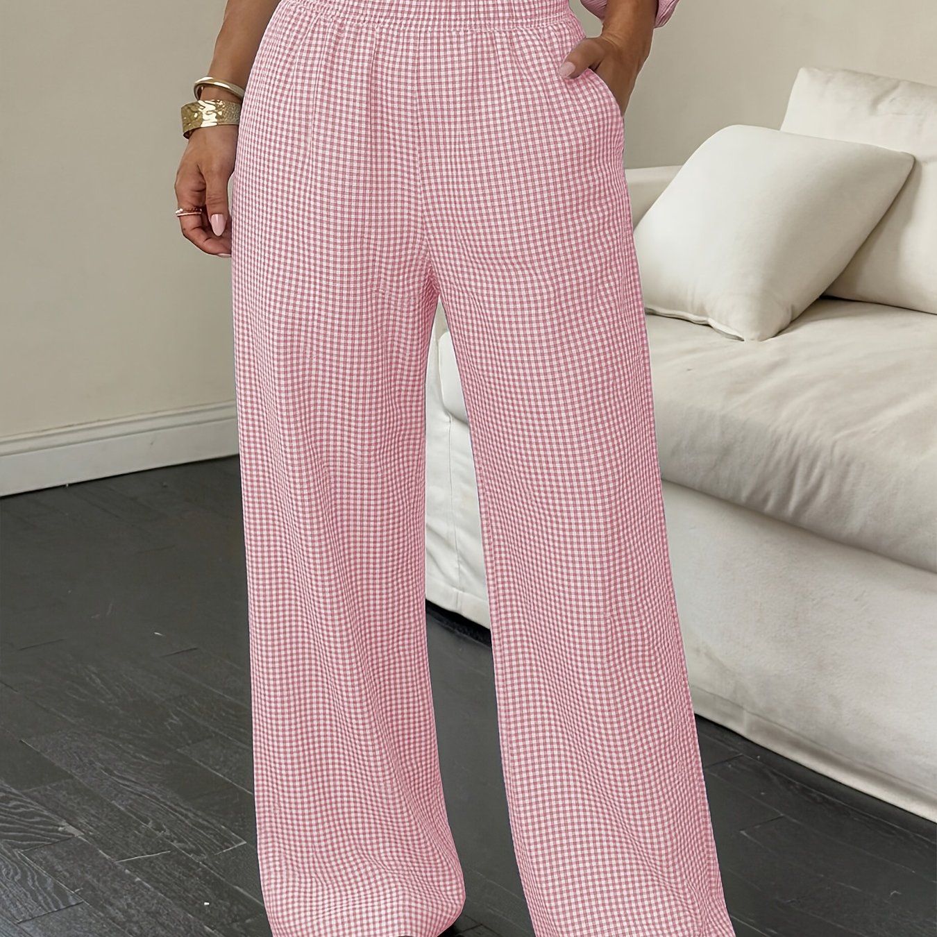 Effortless Linen Wide Leg Pants for Women with High Waist Flowing Relaxed Casual Style