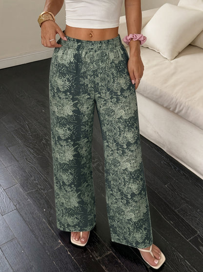 Effortless Linen Wide Leg Pants for Women with High Waist Flowing Relaxed Casual Style