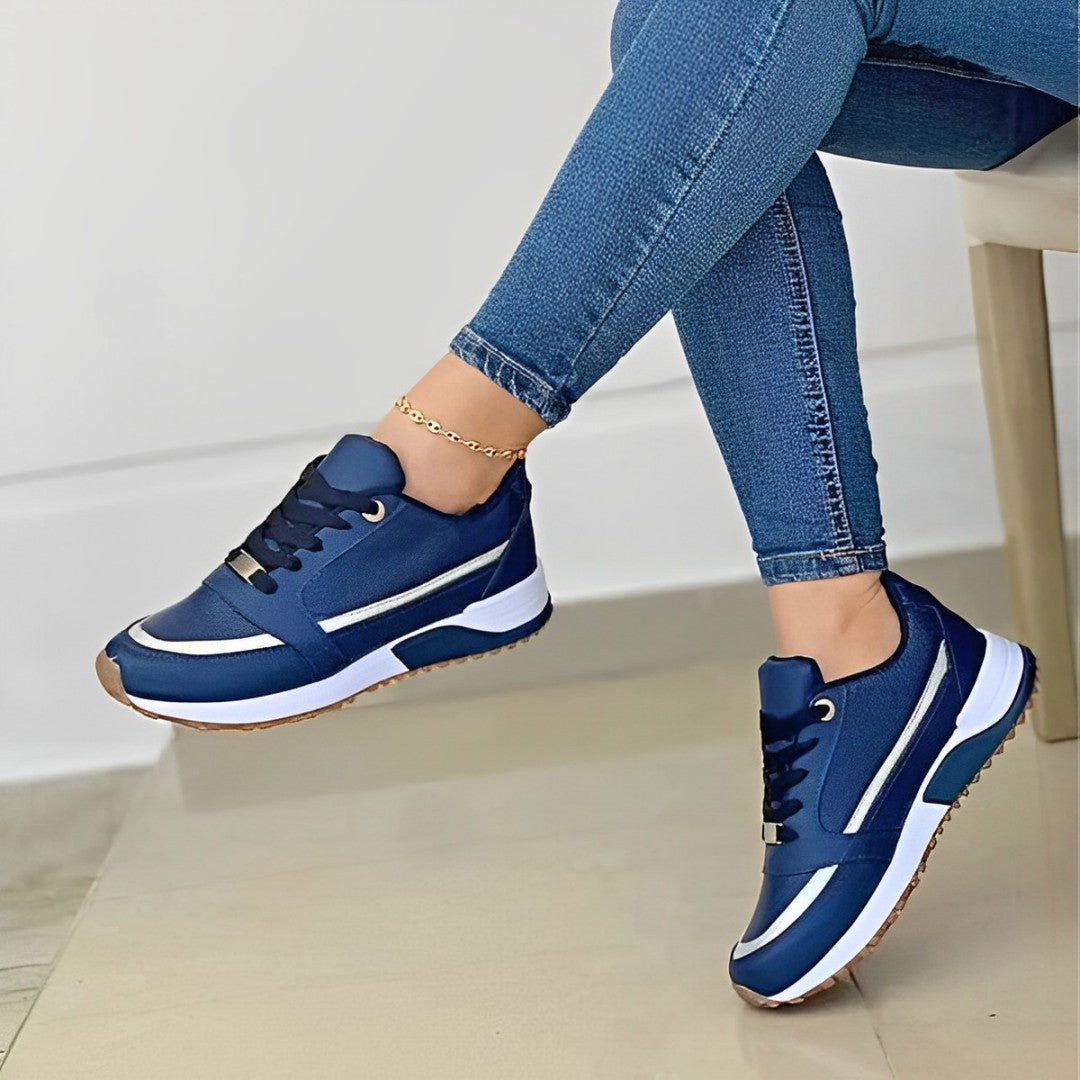 Comfortable Sneakers for Women with Lace Up Platform Wedge Non Slip Walking Style