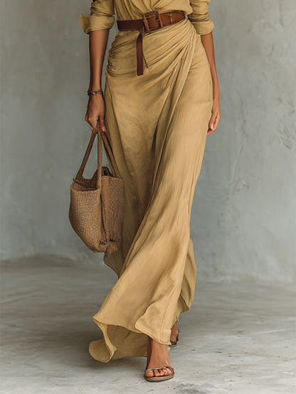 Kayla | Effortless Casual Shirt Dress for Women in Boho Maxi Style