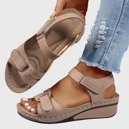 Comfortable Orthopedic Sandals for Women with Buckle Strap Platform Open Toe Style