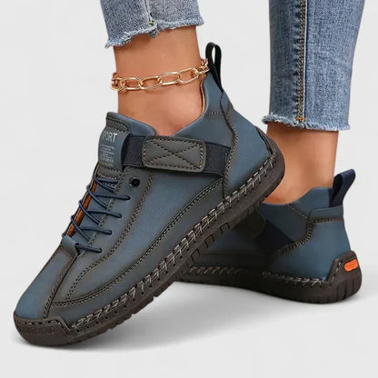 Comfortable Orthopedic Sneakers for Women with Lace Up Hand Stitched Cushioned Walking Style