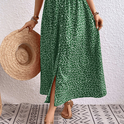 Vivian | Stylish Floral Midi Skirt for Women with Button Front Detail