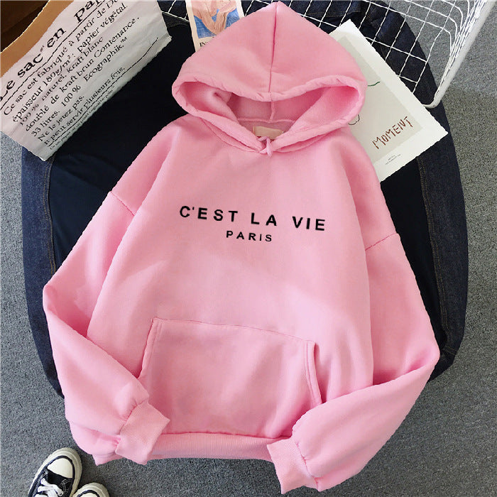 Comfortable Graphic Print Hoodie for Women with Drawstring Hood Long Sleeve Kangaroo Pocket Oversized Style