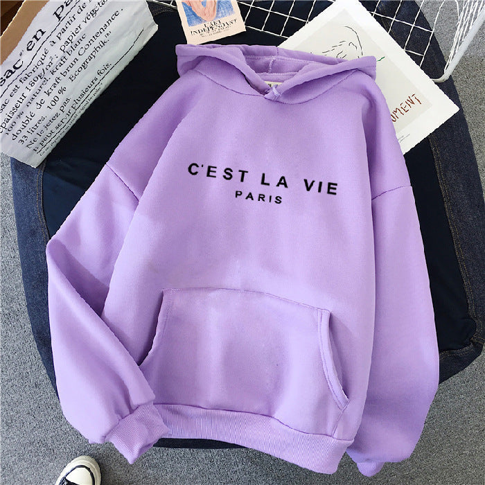 Comfortable Graphic Print Hoodie for Women with Drawstring Hood Long Sleeve Kangaroo Pocket Oversized Style