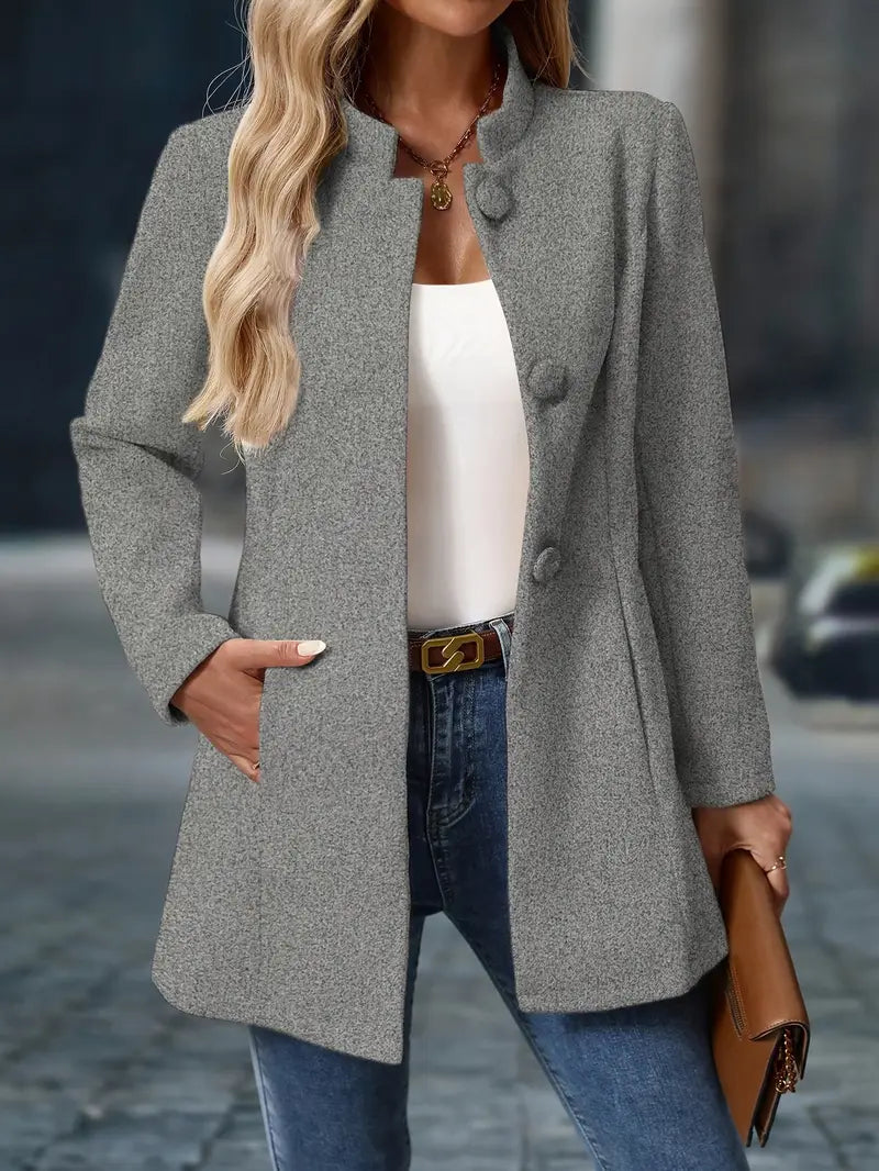 Melissa | Women’s Long Button-Up Autumn Coat