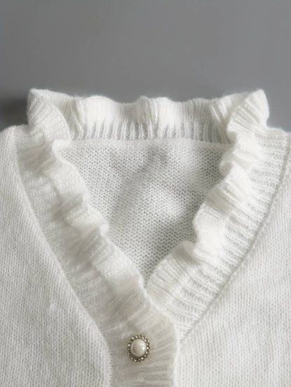 Janice | Ruffle Blouse with Decorative Buttons for Women