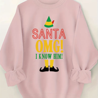Comfortable Graphic Christmas Tacky Sweater for Women with Crew Neck Long Sleeve Oversized Pullover Style