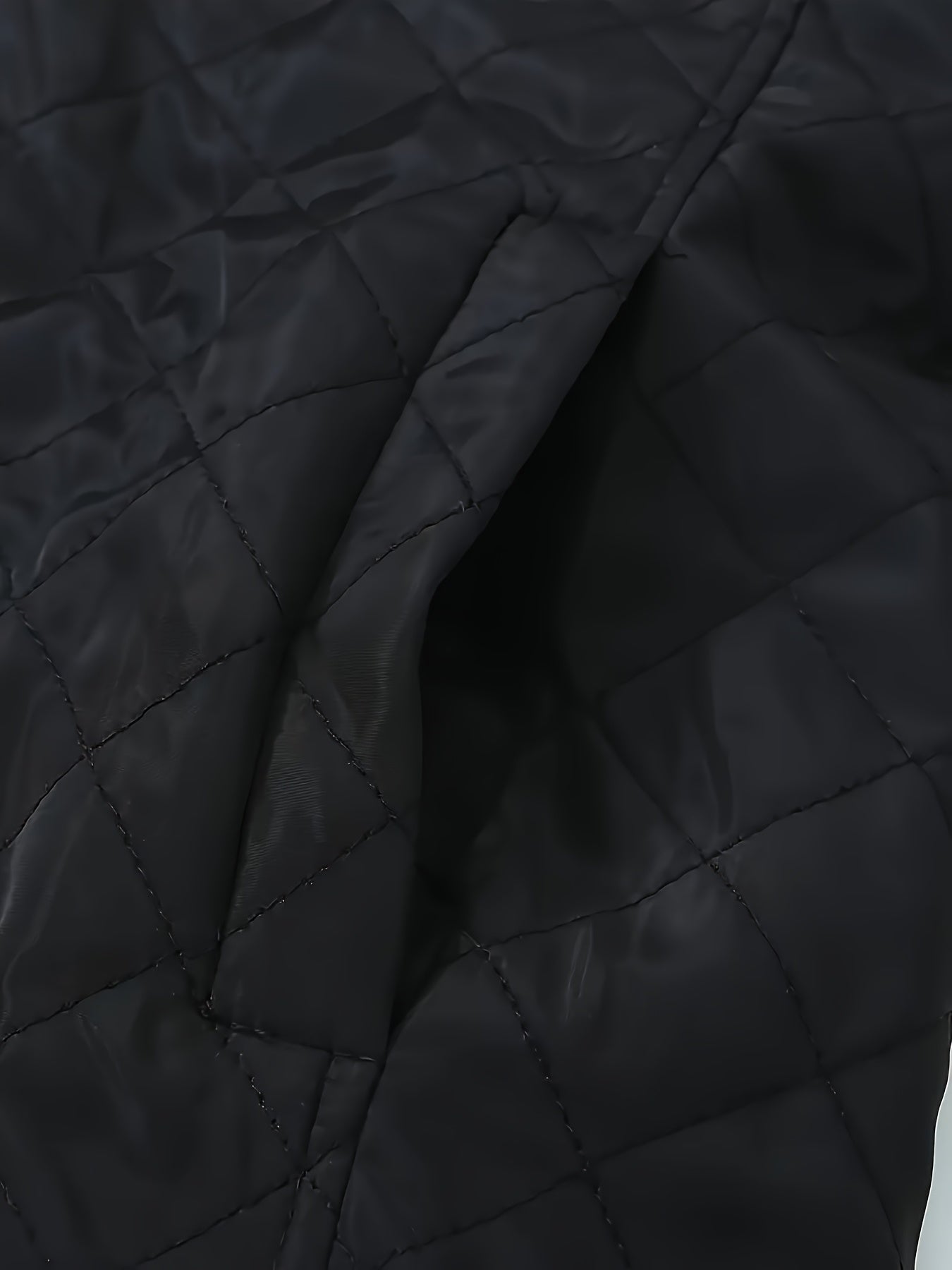 Elegant Black Quilted Coat for Women with Hood Long Sleeve Sherpa Lined Relaxed Style