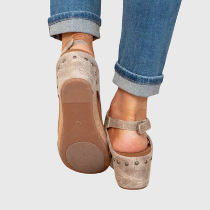 Comfortable Orthopedic Sandals for Women with Crossover Strap Cork Wedge Platform Open Toe Casual Style