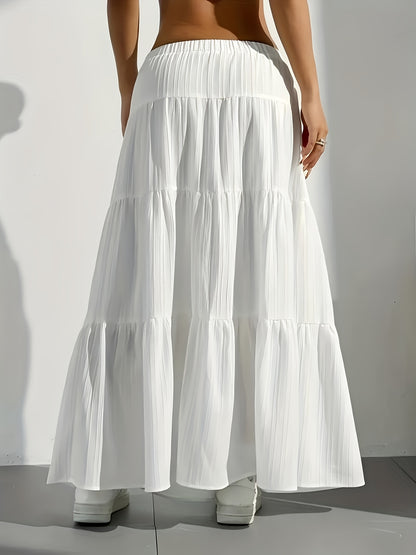 Serena | Stylish Tiered Maxi Skirt for Women with Drawstring Waist