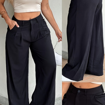 Effortless Cargo Pants for Women with High Waist Wide Leg Relaxed Flowing Style