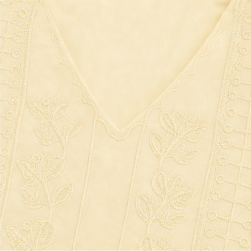 Effortless Embroidered Linen Blouse for Women with V Neck Batwing Sleeve Relaxed Tunic Style