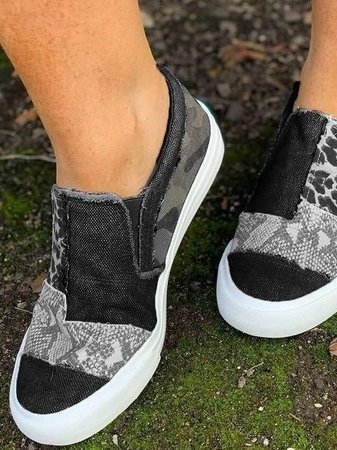 Julia | Women’s Stretch Slip-On Leopard Print Shoes