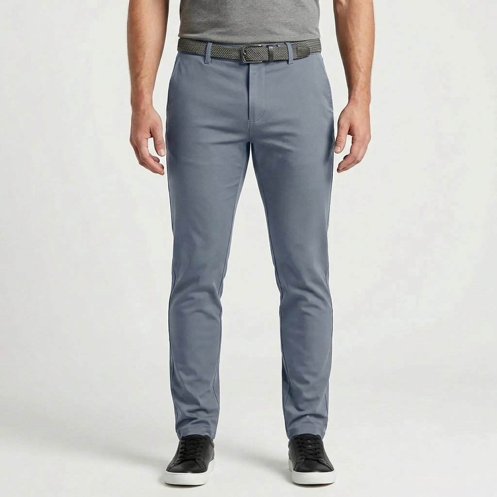 Comfortable Chino Pants for Men with Flat Front Slim Fit Tapered Stretch Casual Style