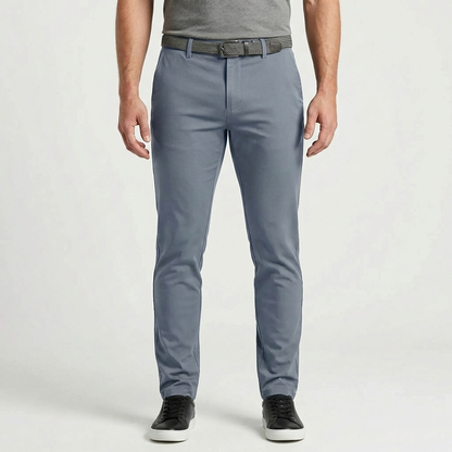 Comfortable Chino Pants for Men with Flat Front Slim Fit Tapered Stretch Casual Style