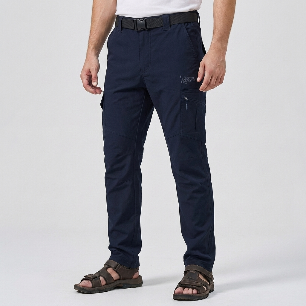 Warm Hiking Pants for Men with Zip Pocket Softshell Stretch Reinforced Knee Outdoor Style