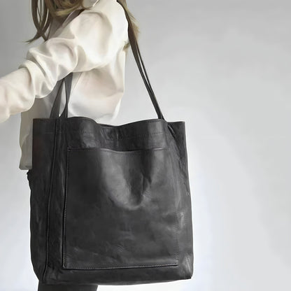 Tracy - Vegan Leather Oversized Shoulder Tote