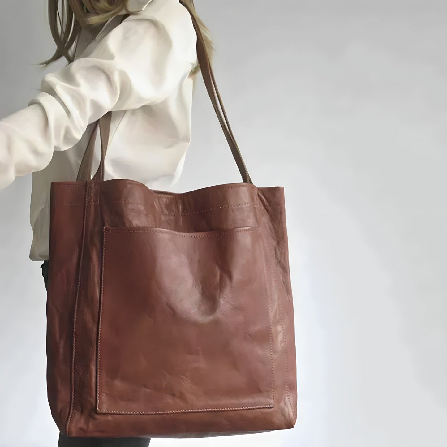 Tracy - Vegan Leather Oversized Shoulder Tote