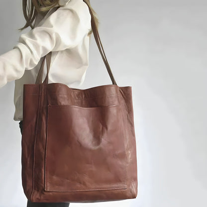 Tracy - Vegan Leather Oversized Shoulder Tote