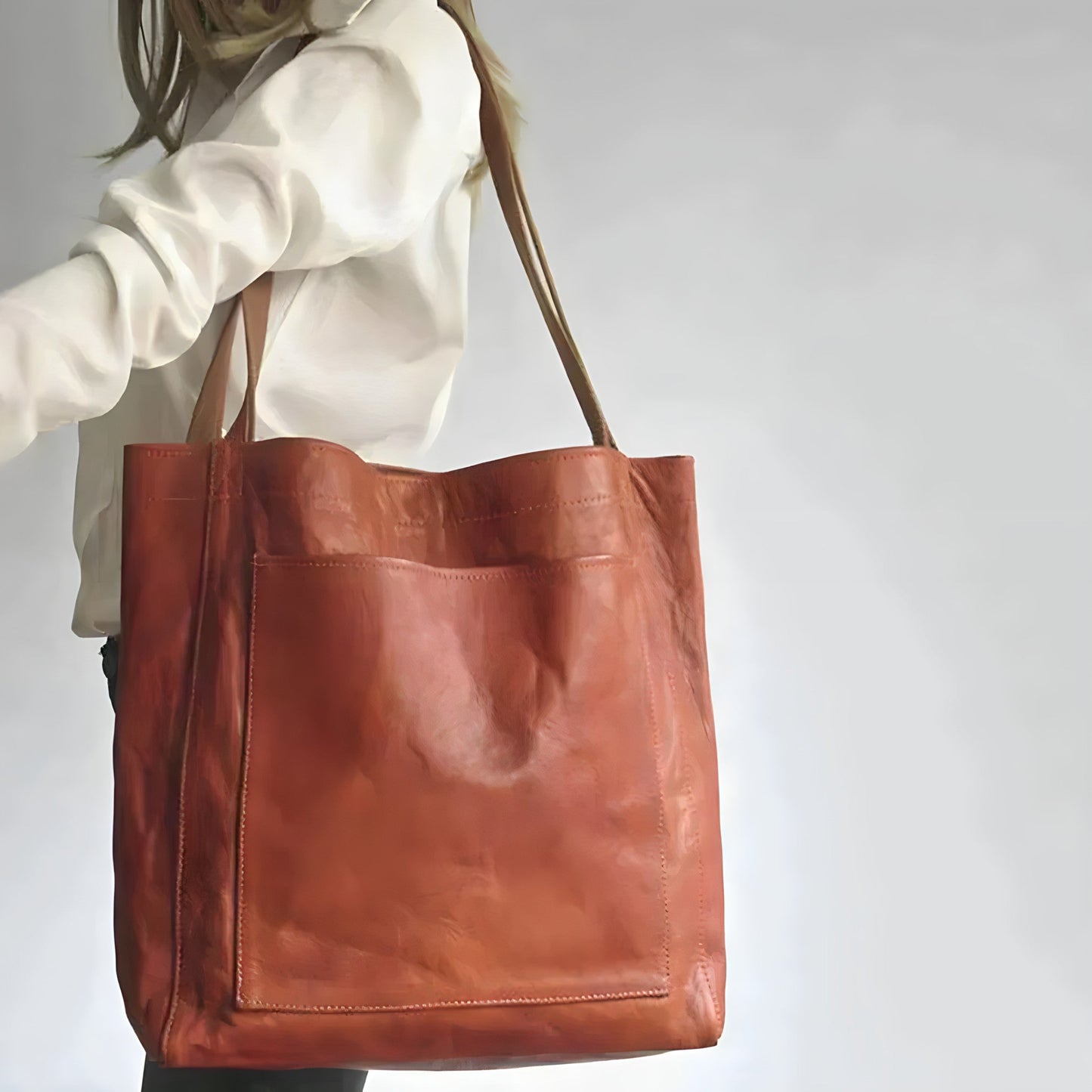 Tracy - Vegan Leather Oversized Shoulder Tote