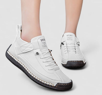 Comfortable Orthopedic Sneakers for Women with Lace Up Hand Stitched Cushioned Walking Style