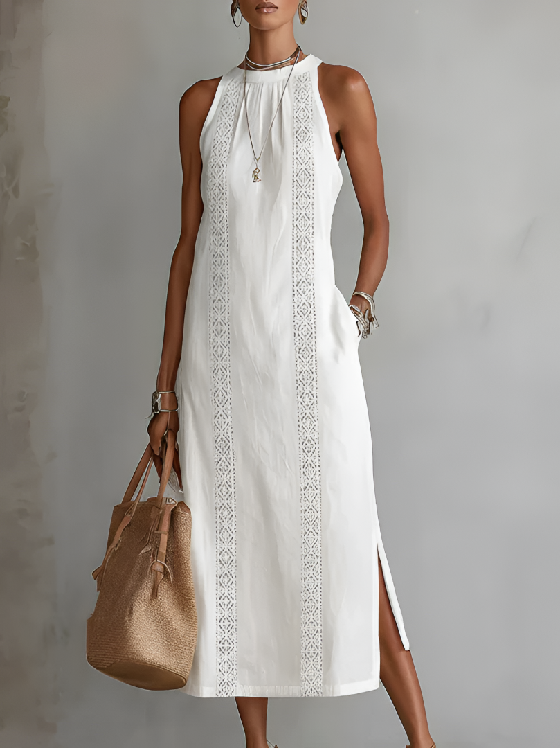 Celeste | Elegant White Maxi Dress for Women in Casual Long Style