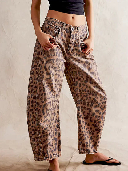 Effortless High Waisted Wide Leg Jeans for Women with Button Fly Curved Leg Relaxed Denim Style