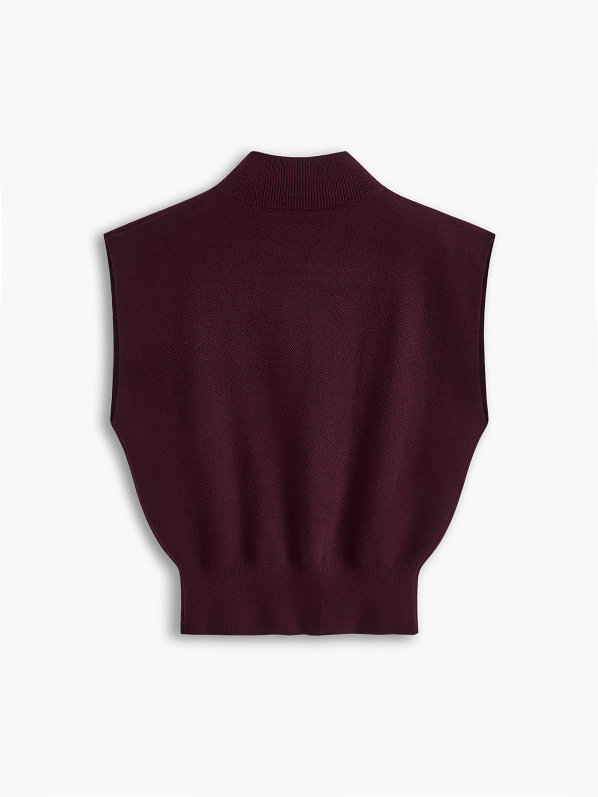 Elegant Sleeveless Top for Women with High Neck Cap Sleeve Knit Casual Style