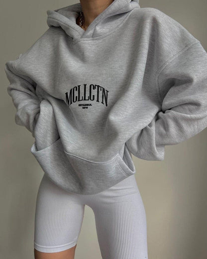 Comfortable Graphic Print Hoodie for Women with Drawstring Hood Long Sleeve Oversized Relaxed Style