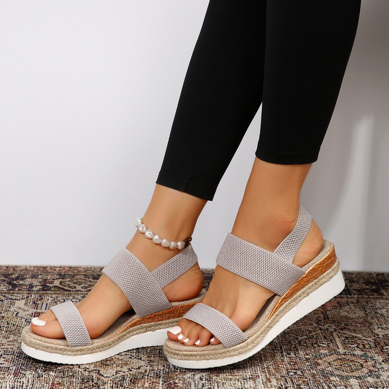Comfortable Orthopedic Sandals for Women with Chunky Chain Strap Espadrille Platform Style