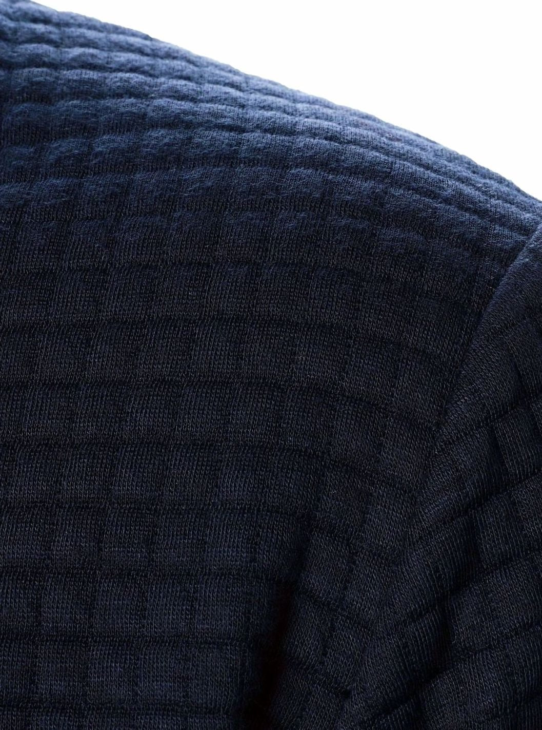 Cozy Textured Grid Bomber Jacket for Men with Stand Collar Long Sleeve Zip Front Ribbed Hem Style