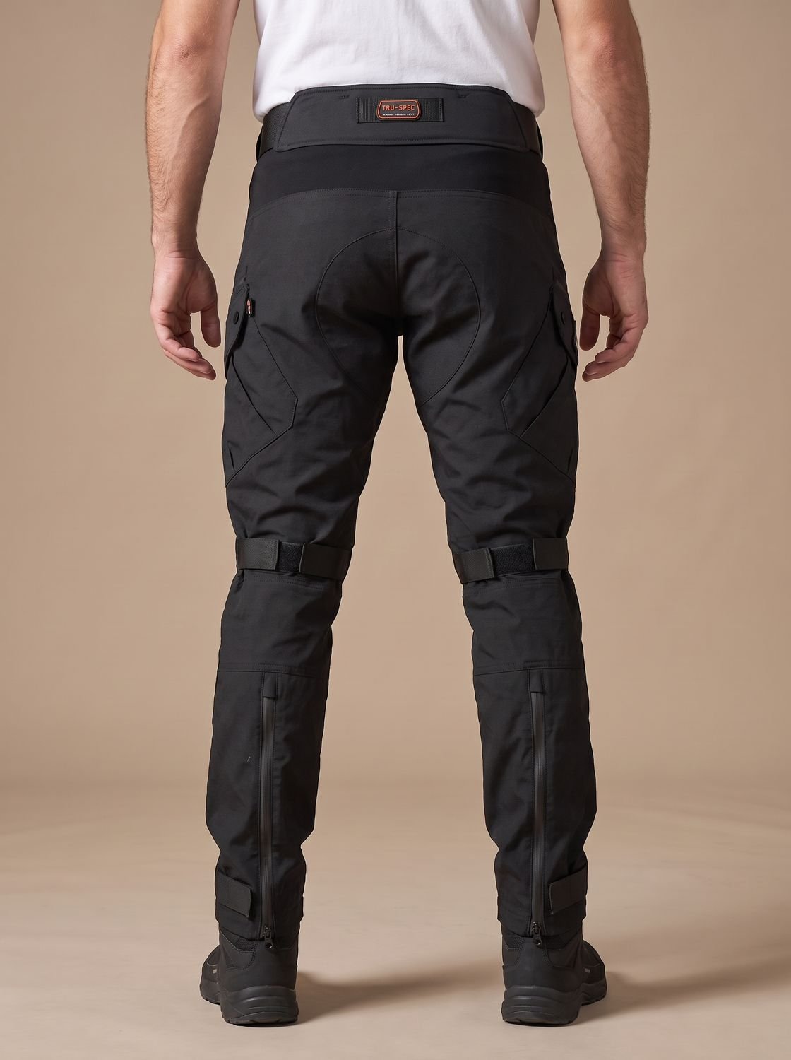 Rugged Tactical Cargo Pants for Men with Waterproof Multi-Pocket Articulated Zip Tapered Style