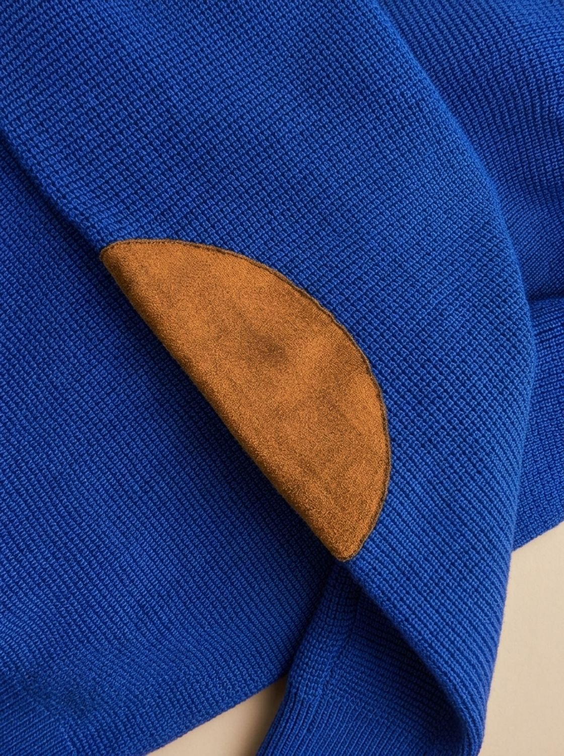 Cozy Waffle Knit Sweater for Men with Stand Collar Long Sleeve Button Placket Elbow Patch Style