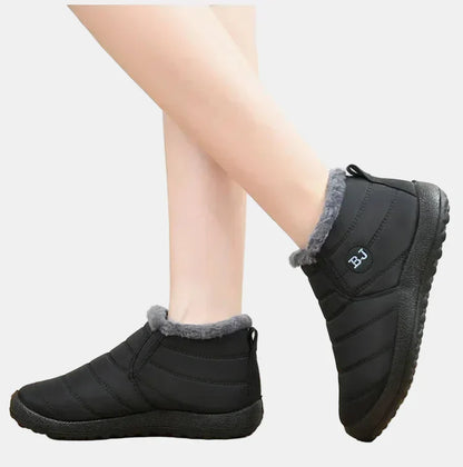 Cozy Fleece Lined Rainproof Boots for Women with Waterproof Slip On Ankle Winter Style